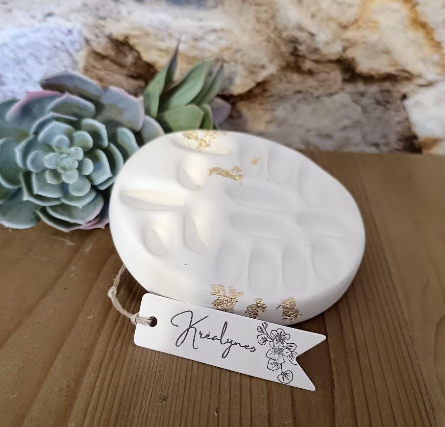 Support de bagues blanc