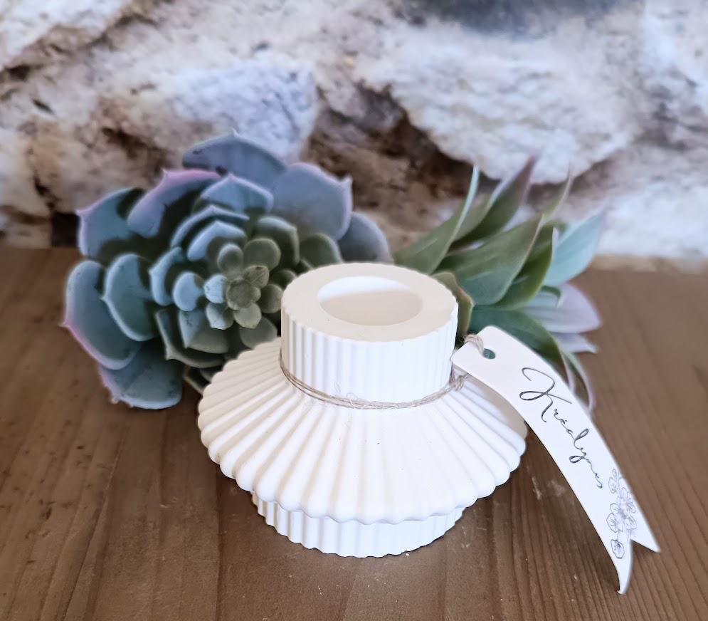 Bougeoir Blanc Céramique