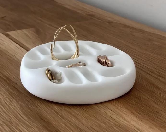 Support de bagues rose pâle