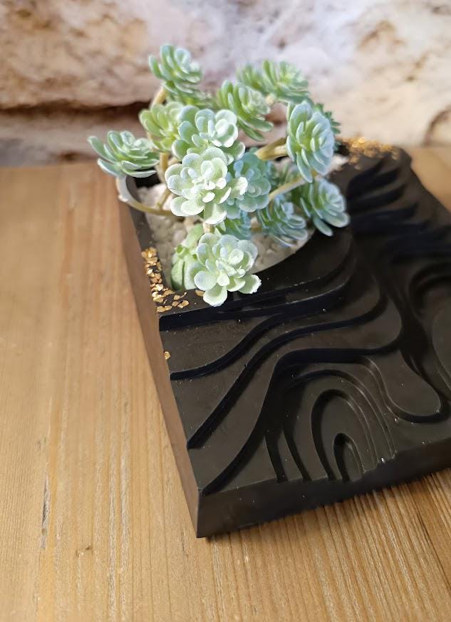 Jardin zen noir et or