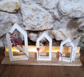 Décoration à poser maisonnettes lumineuses