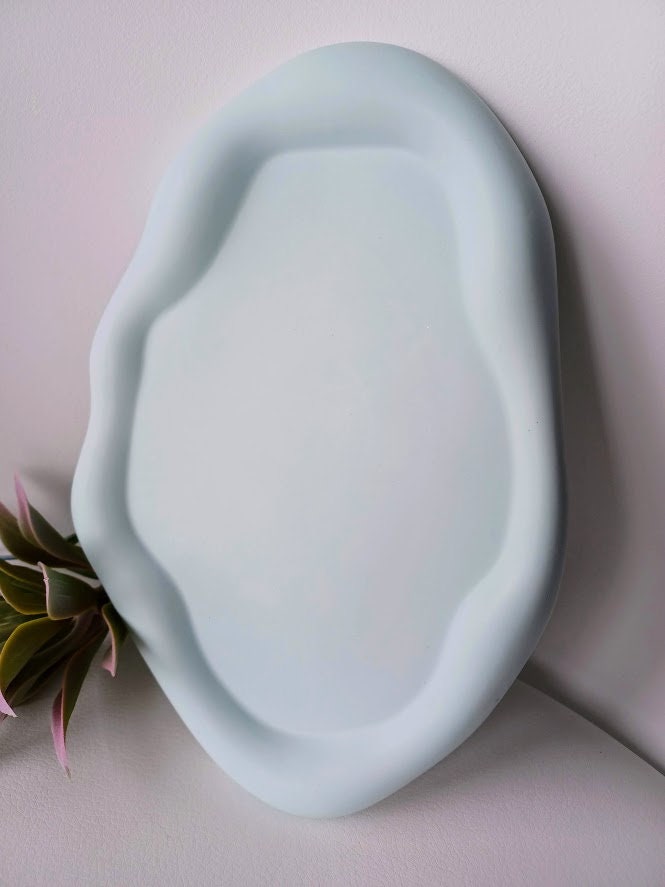 Plateau de rangement turquoise