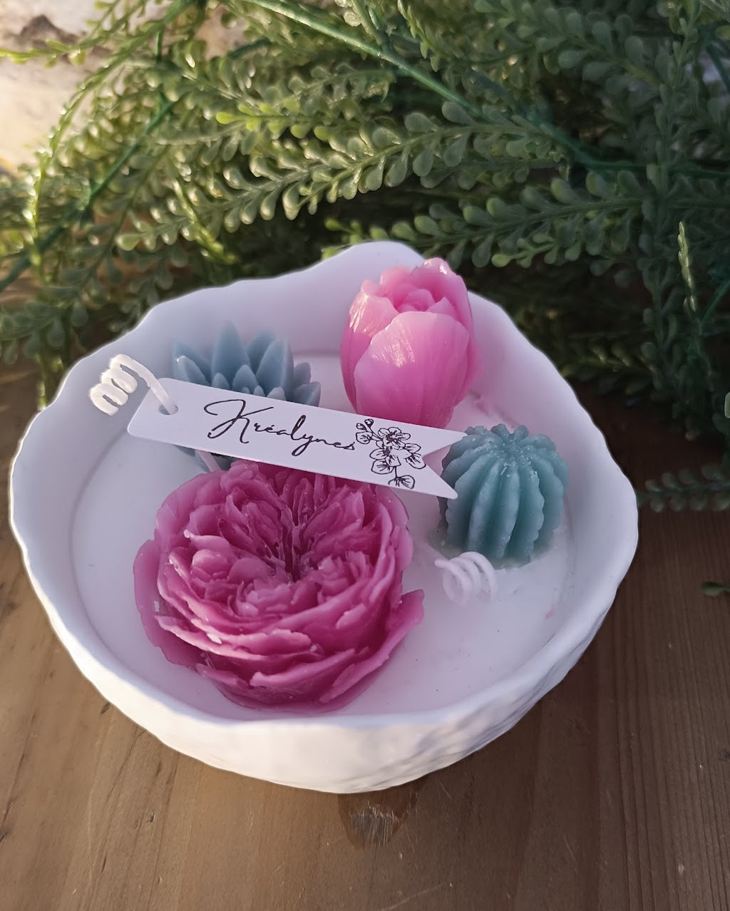 Bougie parfumée artisanale coupe en poudre de céramique blanche