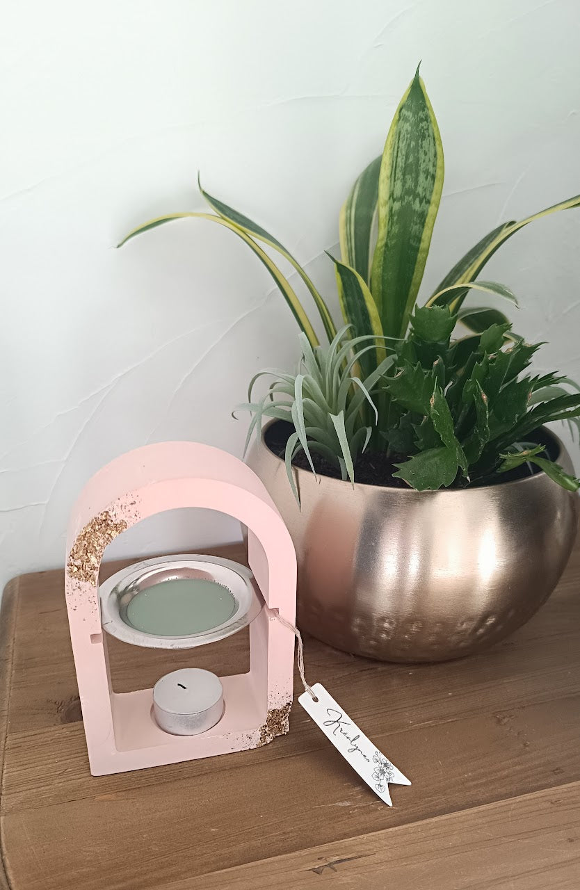 Brûle Parfum Artisanal Terracotta & Or - Fait Main en France 🇫🇷