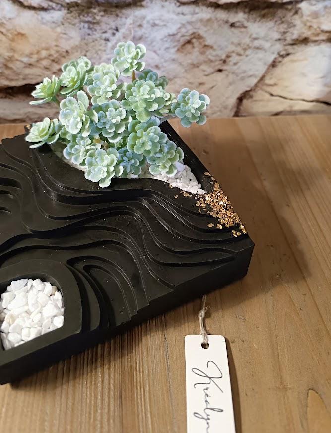 Jardin zen noir et or