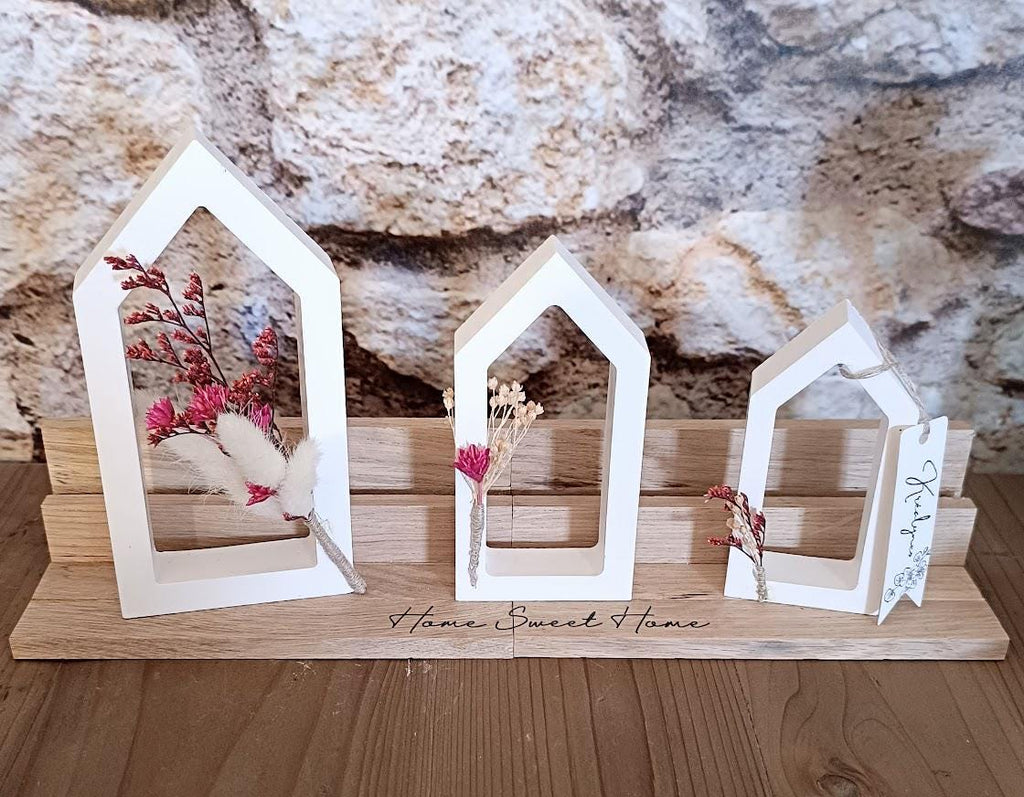 Décoration à poser maisonnettes lumineuses