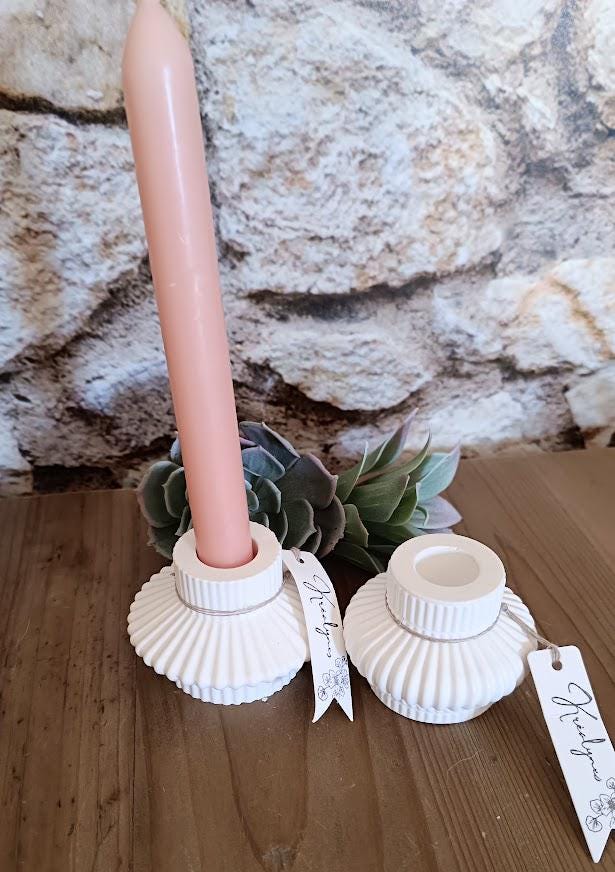 Bougeoir Blanc Céramique