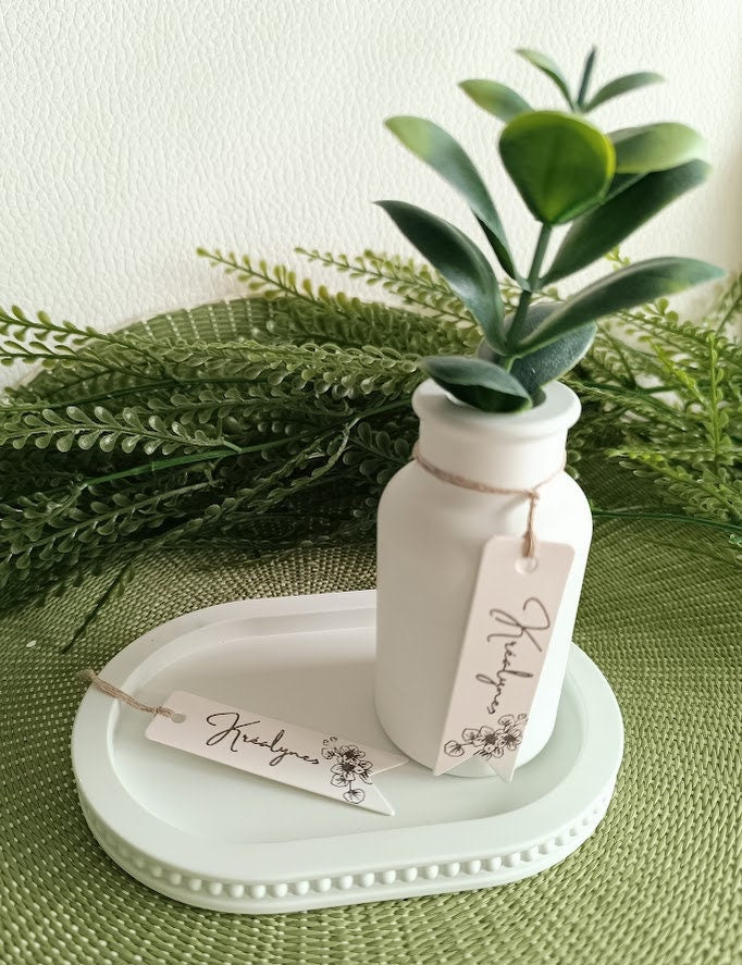 Petit plateau de rangement  rose "Perles".