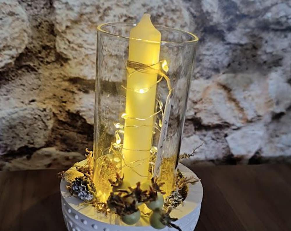 Bougeoir Lumineux Bol avec Globe LED