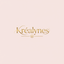 Logo Kréalynes sur fond rose pâle